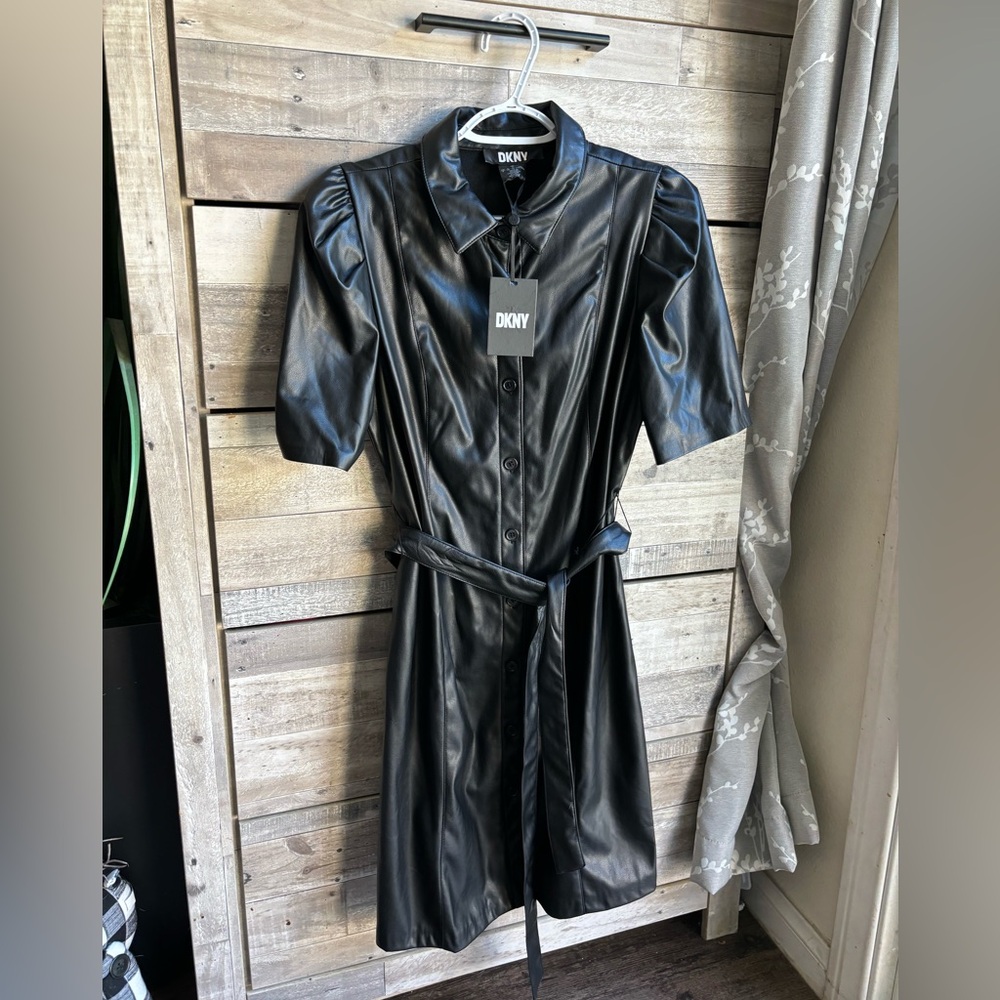 DKNY Faux Leather dress !